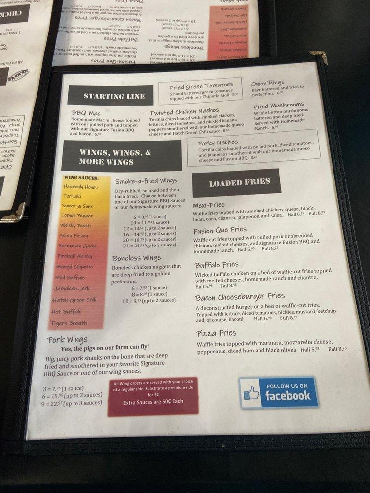 Menu at Fusion Grill BBQ, Dadeville