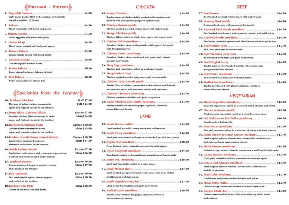 Menu at Desi Tandoori Bite Shepparton restaurant, Shepparton