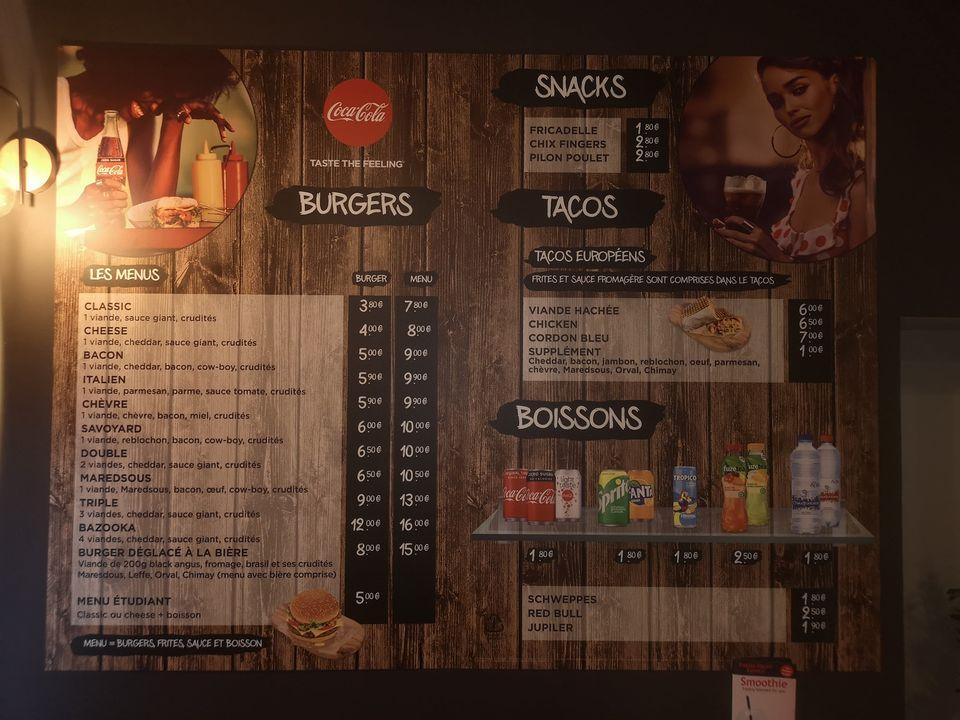 Menu At Mady N Burger Ciney Ciney Rue Du Commerce