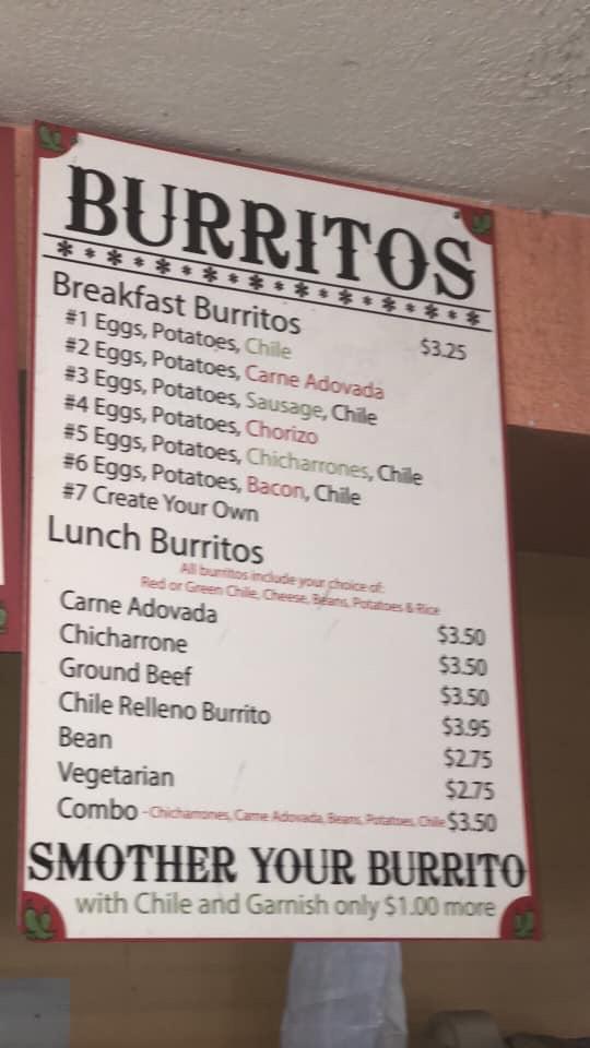 Menu at Southwest Grill restaurant, Bosque Farms, 275 Bosque Farms Blvd
