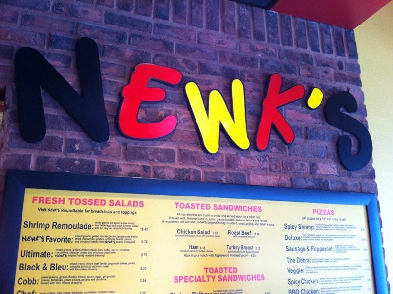 Menu at Newk's Eatery pizzeria, D'Iberville, Promenade Pkwy