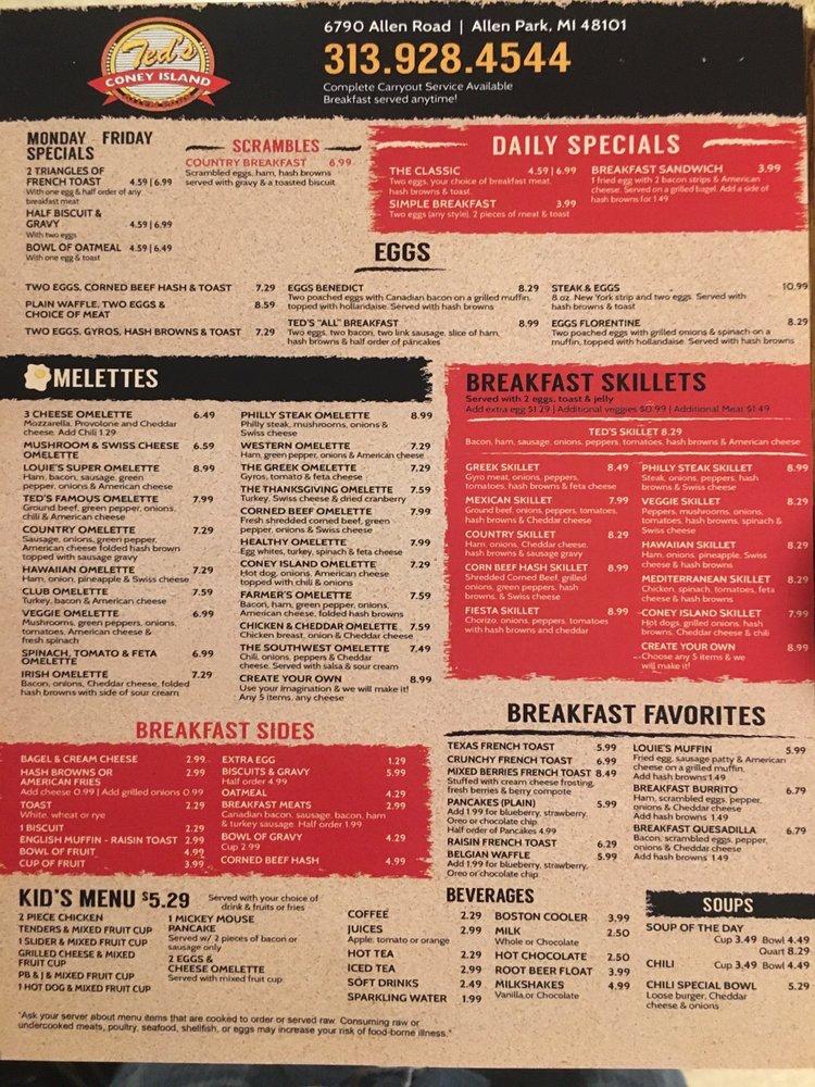 menu-at-ted-s-coney-island-restaurant-allen-park