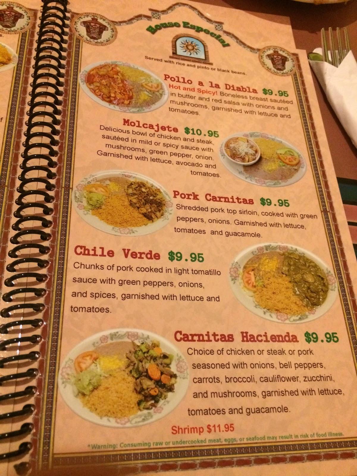 Menu at La Hacienda Real restaurant, Salem, Commercial St SE