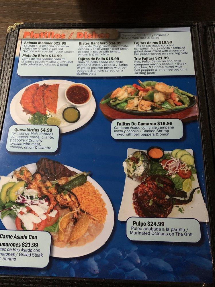 Menu at Los Cantaritos Restaurant, Manteca