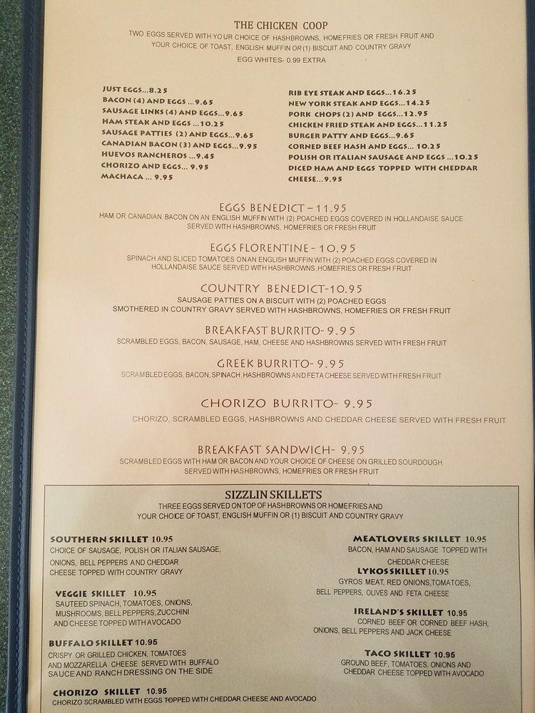 Menu at Main Street Cafe, Fallbrook