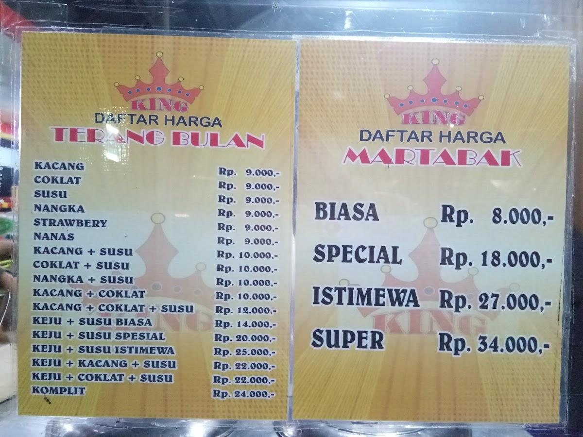 Menu At Martabak Terang Bulan King Restaurant Selat Dalam