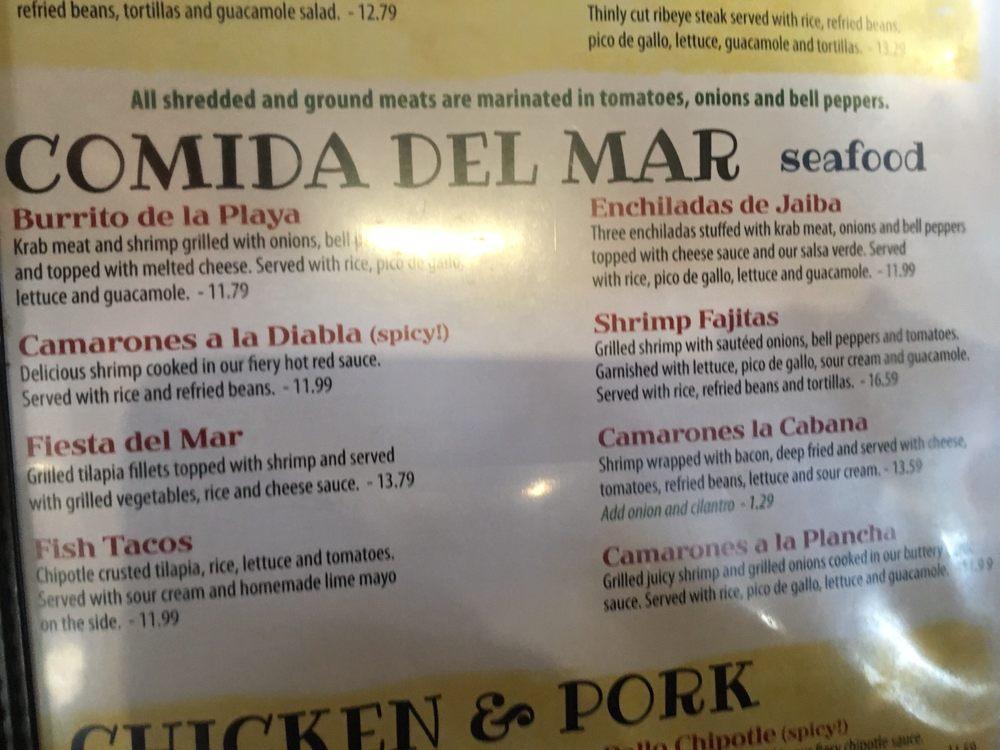 Menu at Agave Mexican Grill restaurant, Traverse City, 851 S Garfield Ave