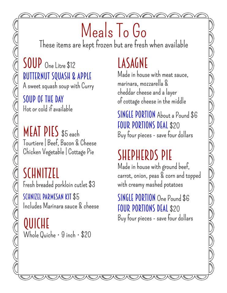 Menu at Corner Bites Eatery restaurant, Lindsay
