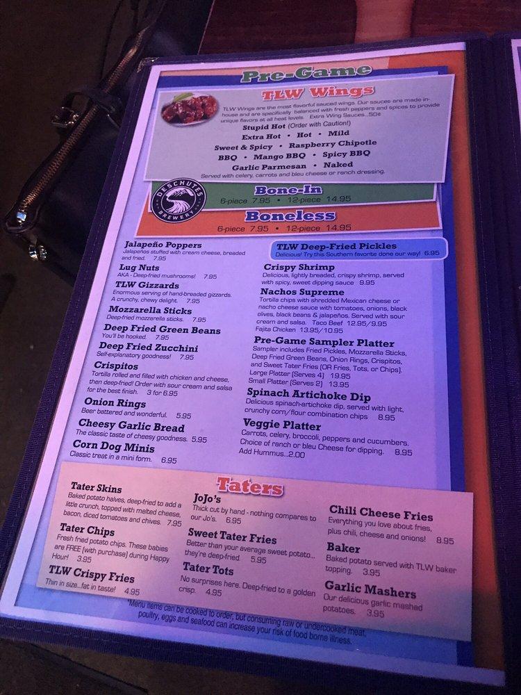 Menu at The Loose Wheel Bar & Grill