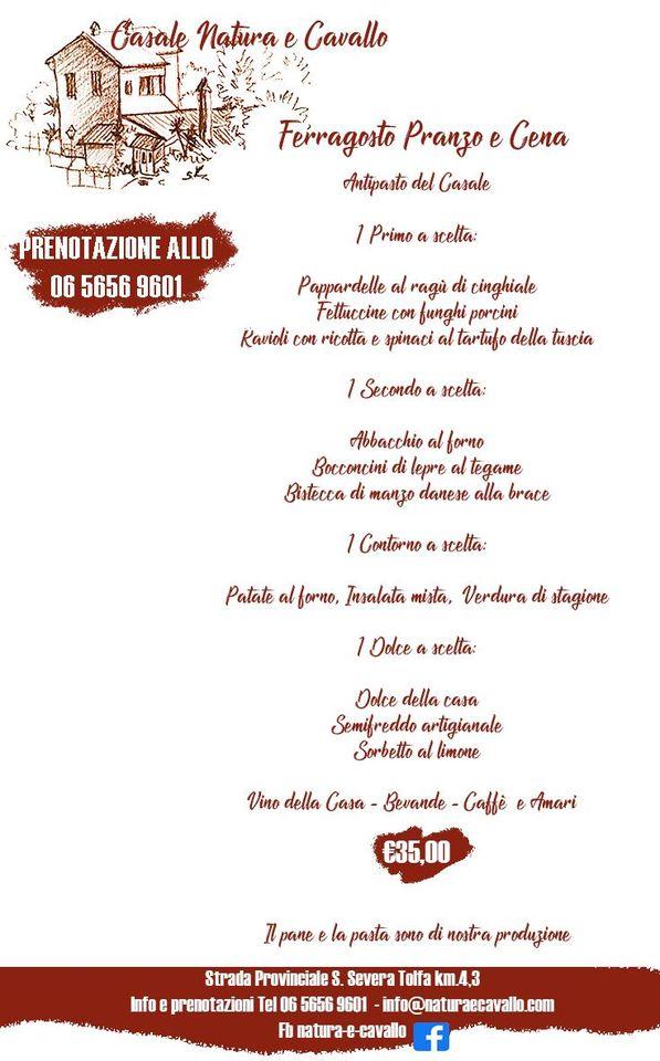 Menu da Natura E Cavallo ristorante, Italia