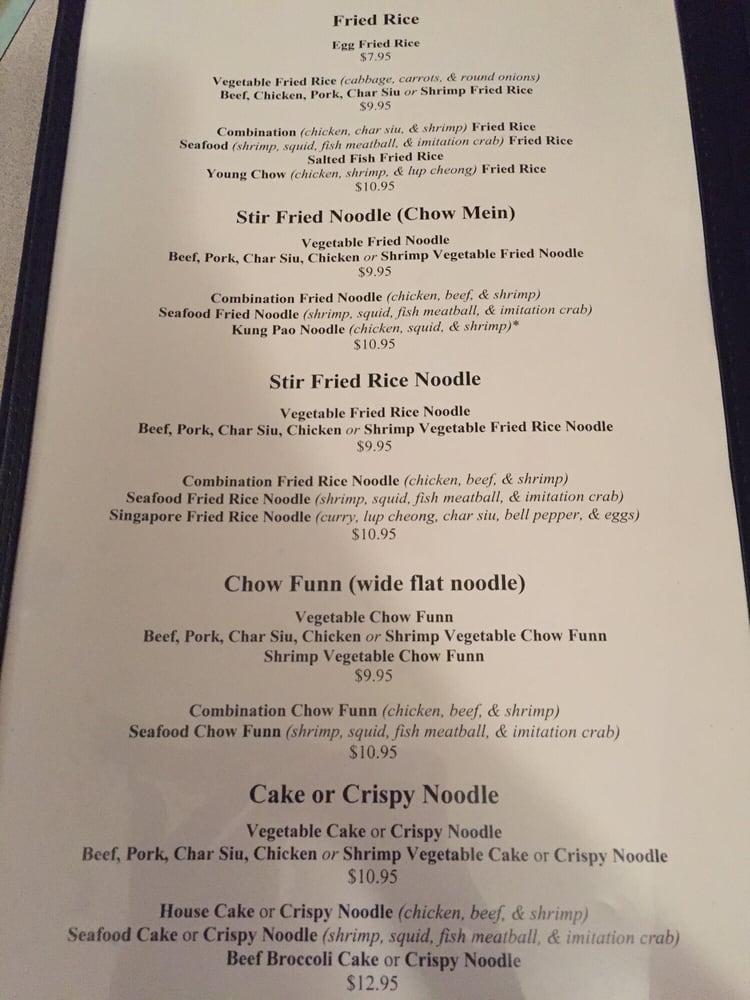 Menu at Hilo Rice Noodle Soup restaurant, Hilo