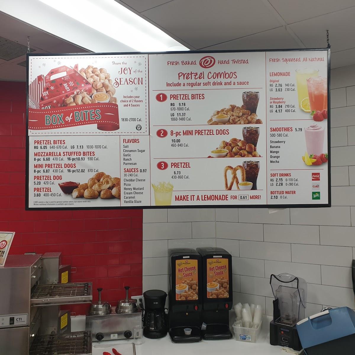 Menu at Pretzelmaker, El Paso, 6101 Gateway Blvd W D 7