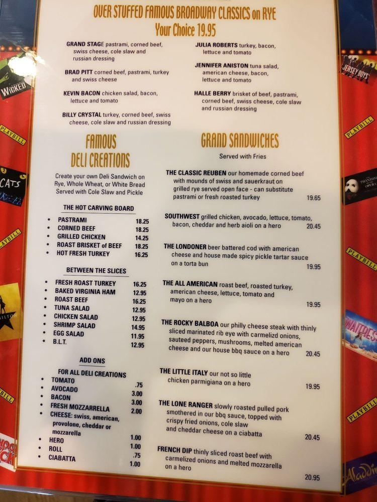 Menu at Grand Stage Diner pub & bar, East Meadow