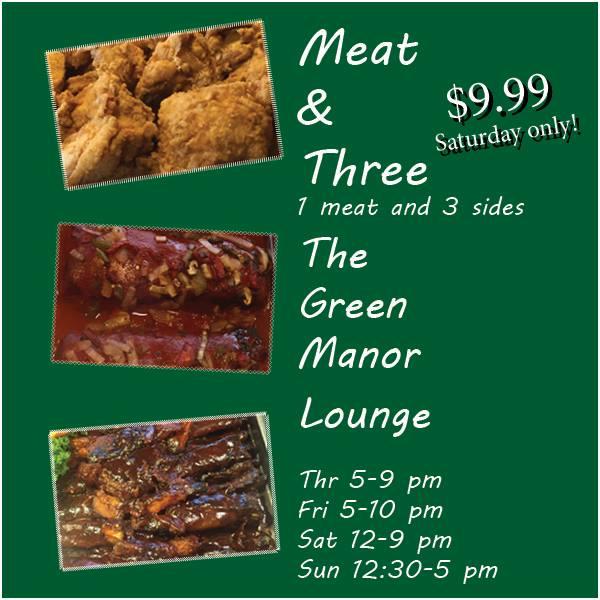 Menu at The Historic Green Manor Restaurant, Union City