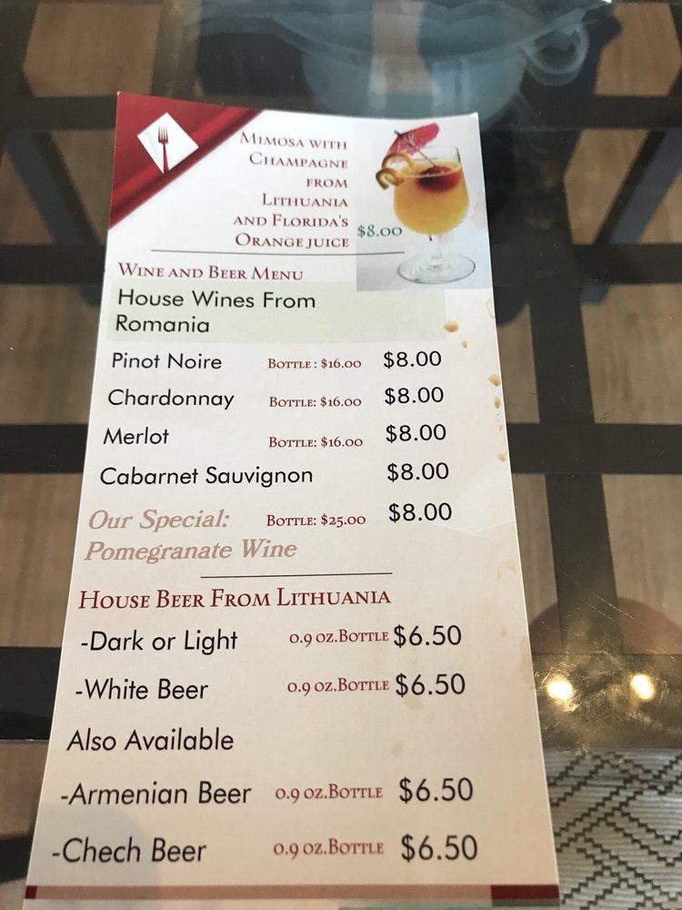 Menu at Around the World Cafe Bakery, Indialantic