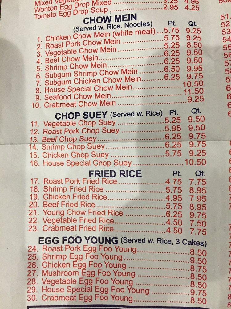 Menu at Dragon Chinese Resta restaurant, Nesconset