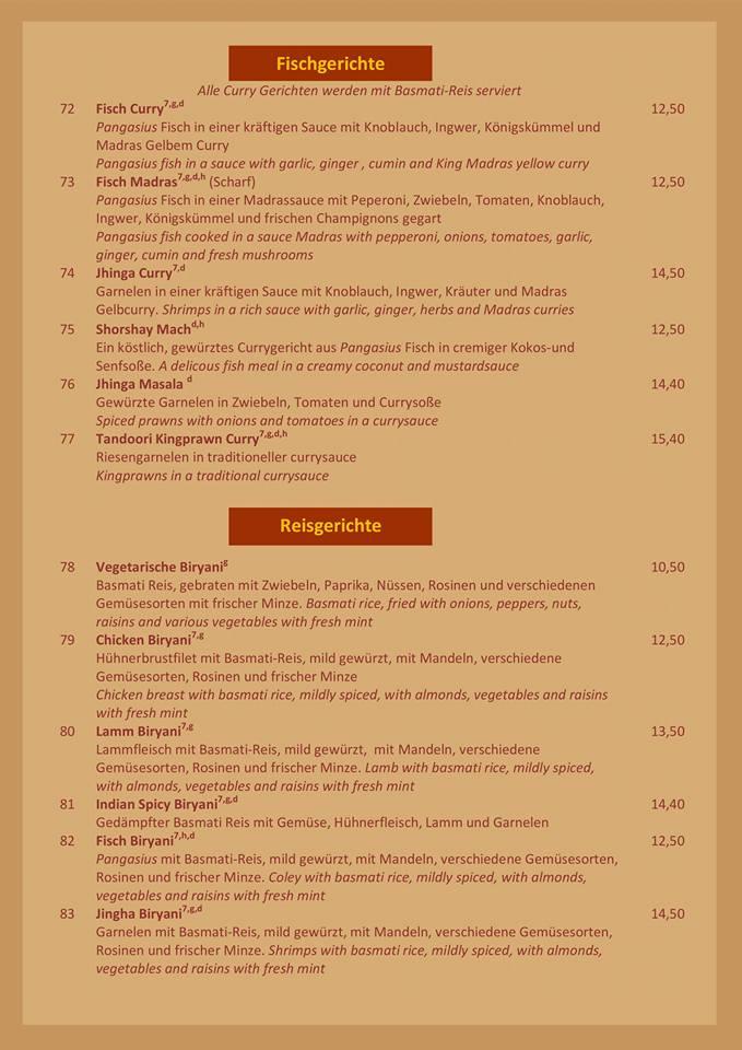 Menu at Indian Spicy Tandoori Restaurant und Bar, Darmstadt