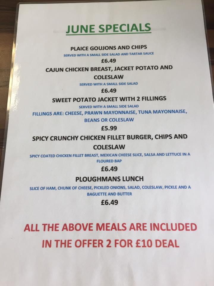 Menu at The Cafe On The Corner, Felixstowe