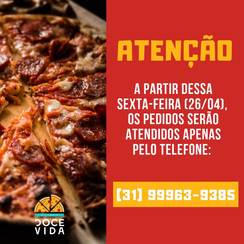 Pizzaria Doce Vida cardápio