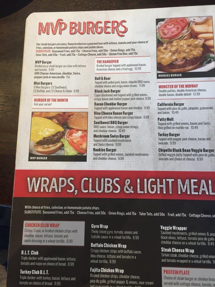 Menu at Rookies Sports Bar & Grill (Huntley), Huntley