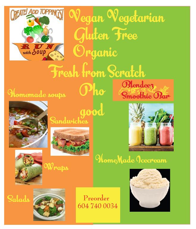 Menu at RUN WITH SOUP restaurant, Sechelt