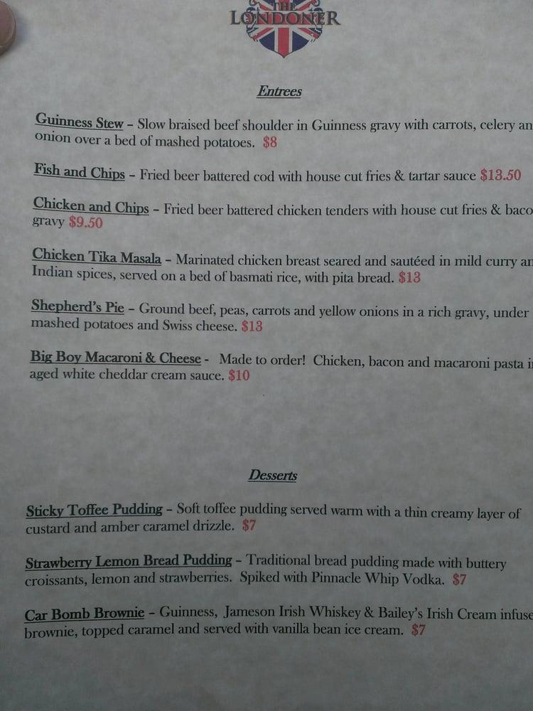 Menu at The Roundabout - Rockwall pub & bar, Rockwall