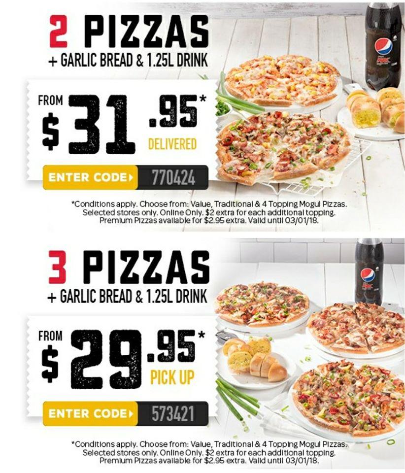 Menu at Dominos Livingston Marketplace pizzeria, Canning Vale