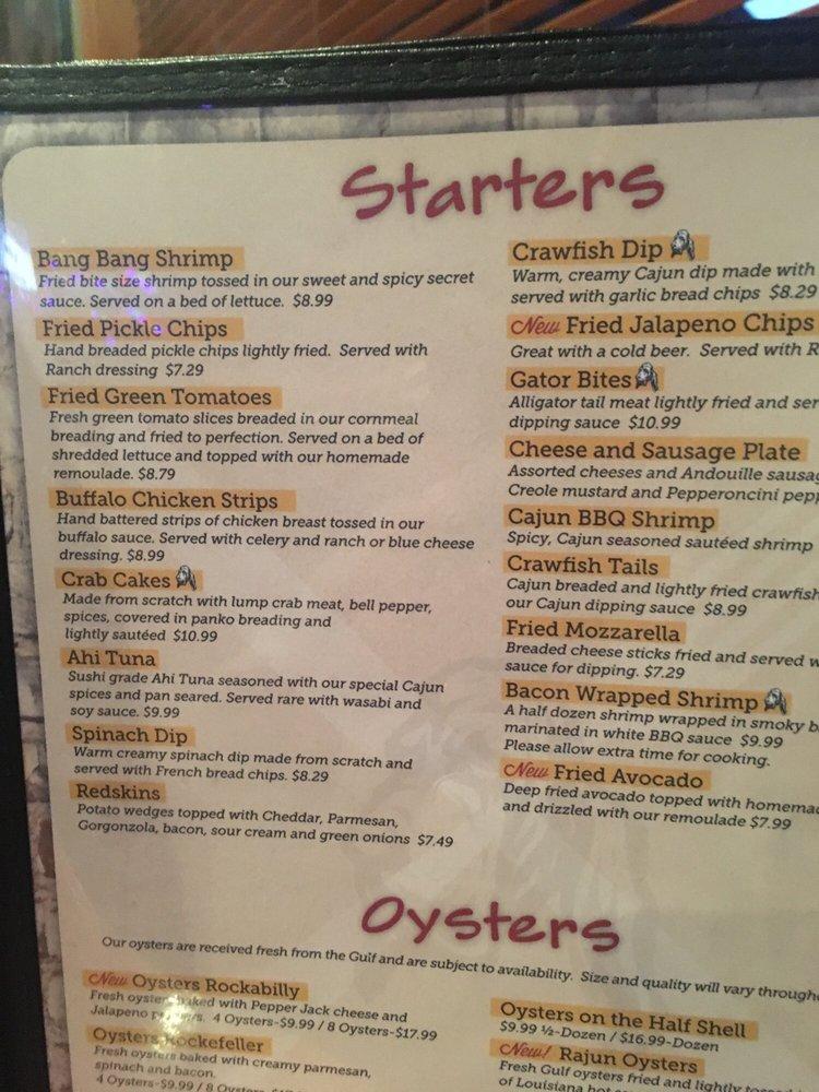 Menu at Redbone's Grill & Bar, Jackson