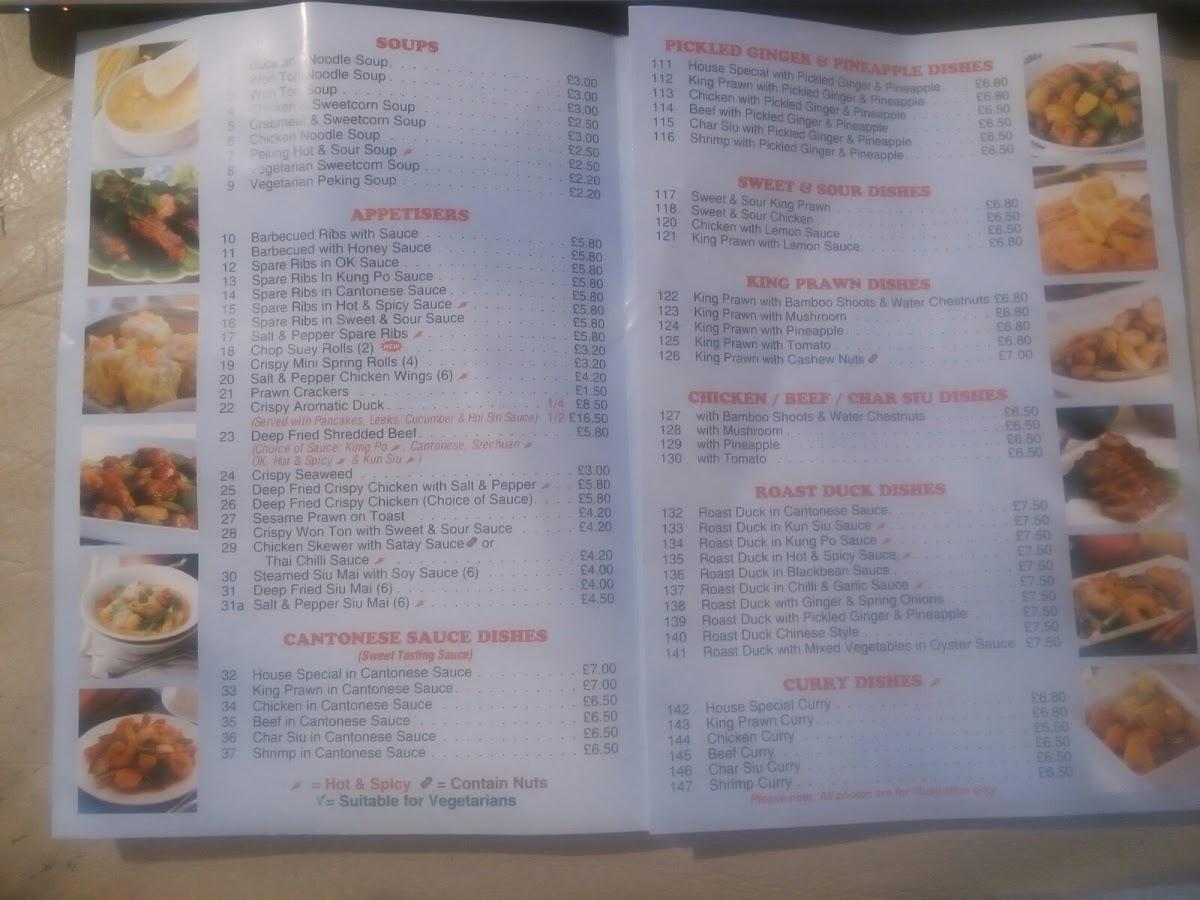 Menu at Dolphin Supper Bar, Runcorn