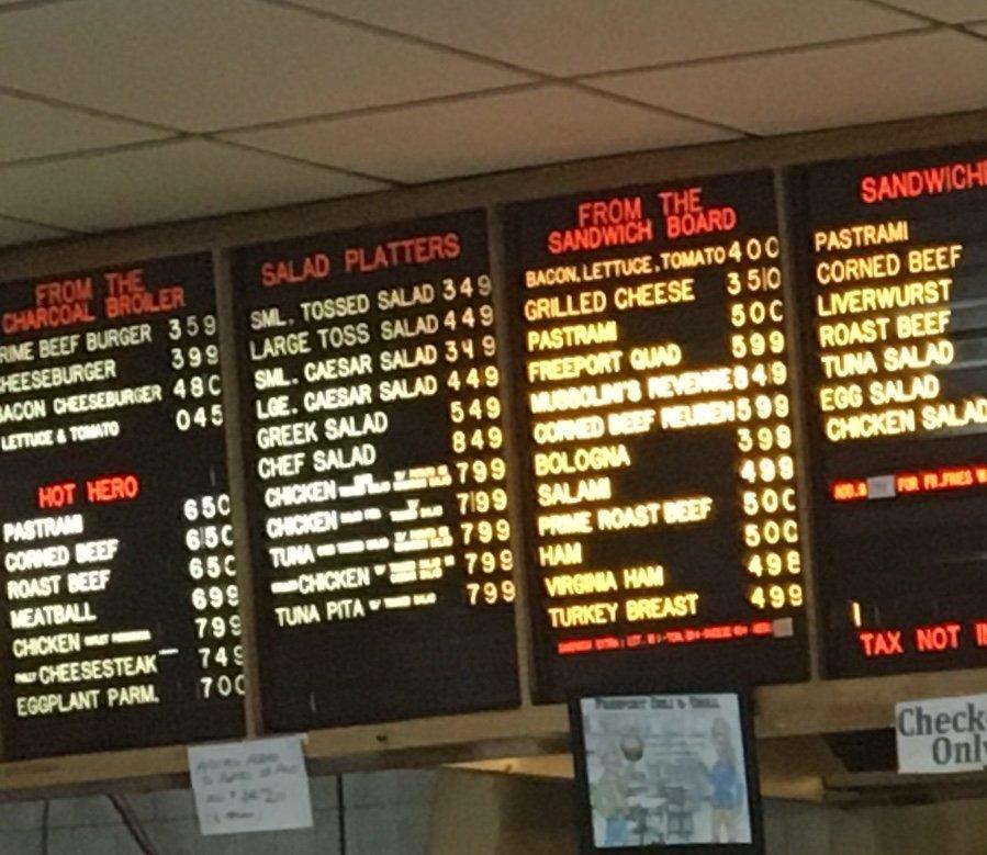 Menu at Freeport Deli & Grill, Freeport, 63 Buffalo Ave