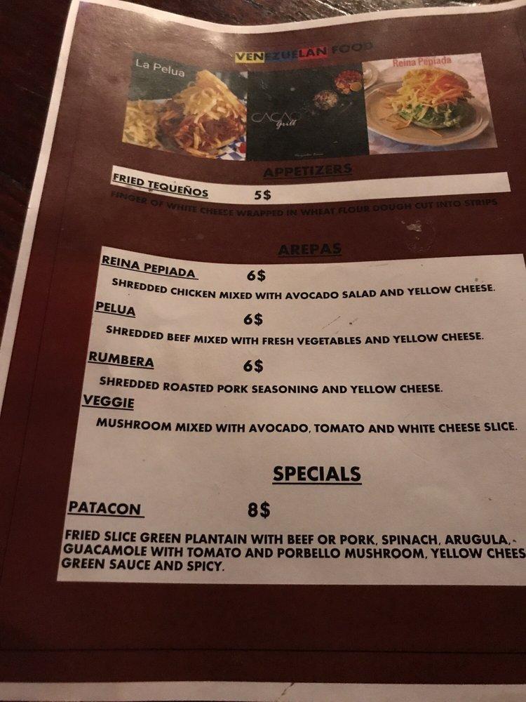 Menu at Prytania Bar, New Orleans