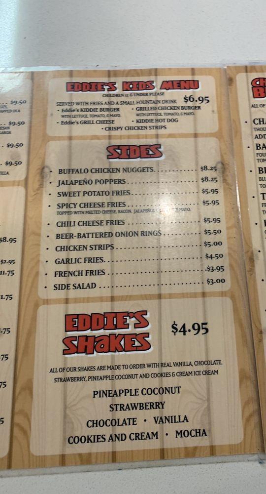 Menu at Eddie's Grill Buellton restaurant, Buellton