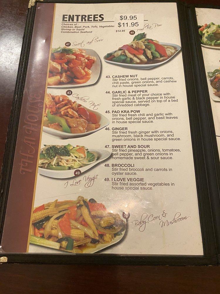 Menu at Thai House Restaurant, Logan