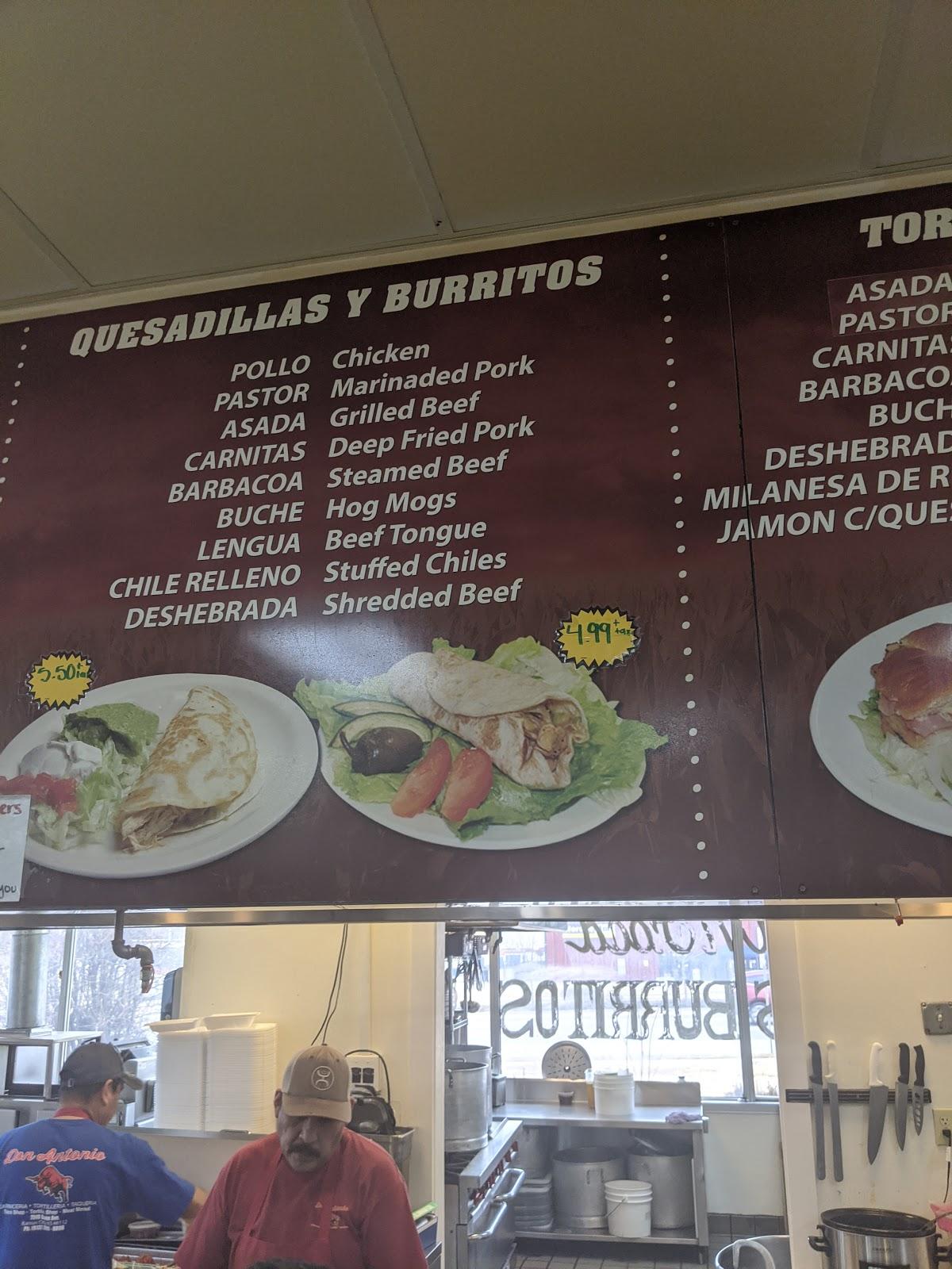 Menu at Don Antonio Meat and Tortillas restaurant, Kansas City