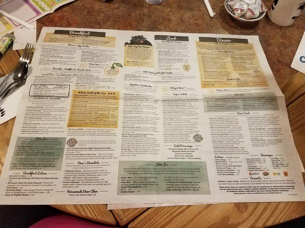 Menu at Black Bear Diner Madras restaurant, Madras