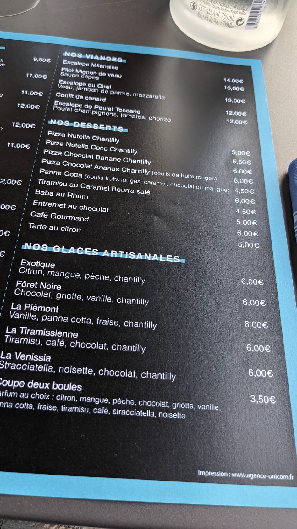 Menu au Les Saveurs Orientales restaurant, SaintJeanduFalga