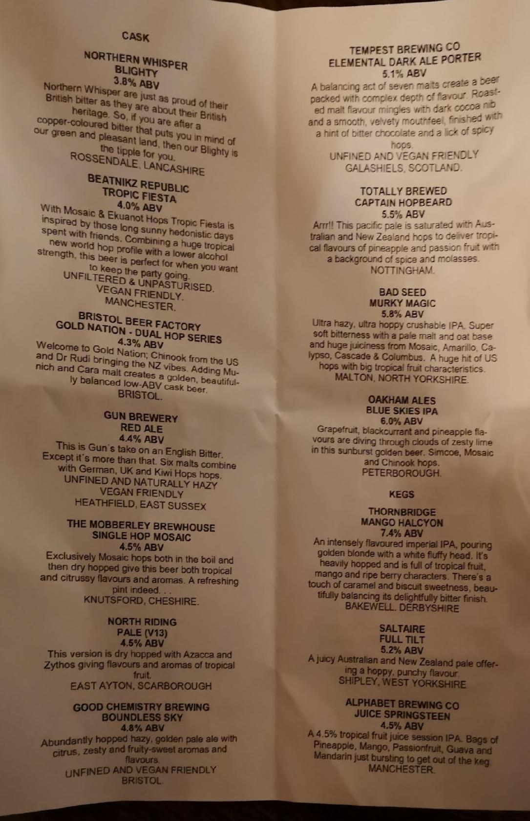 Menu at The Rose & Crown Brampton pub & bar, Chesterfield, 104 Old Rd