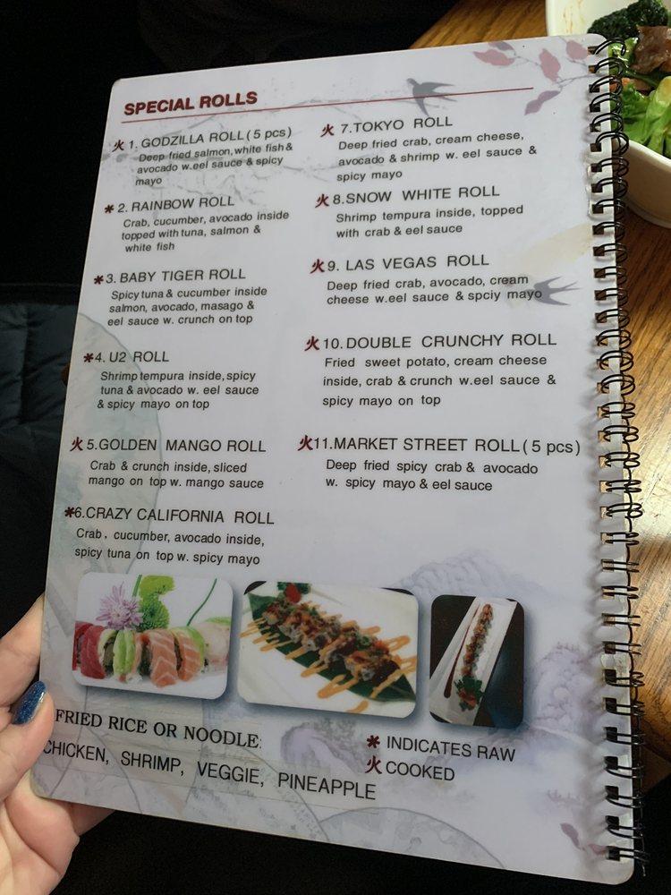 Menu At Sushi Masa Restaurant Selinsgrove