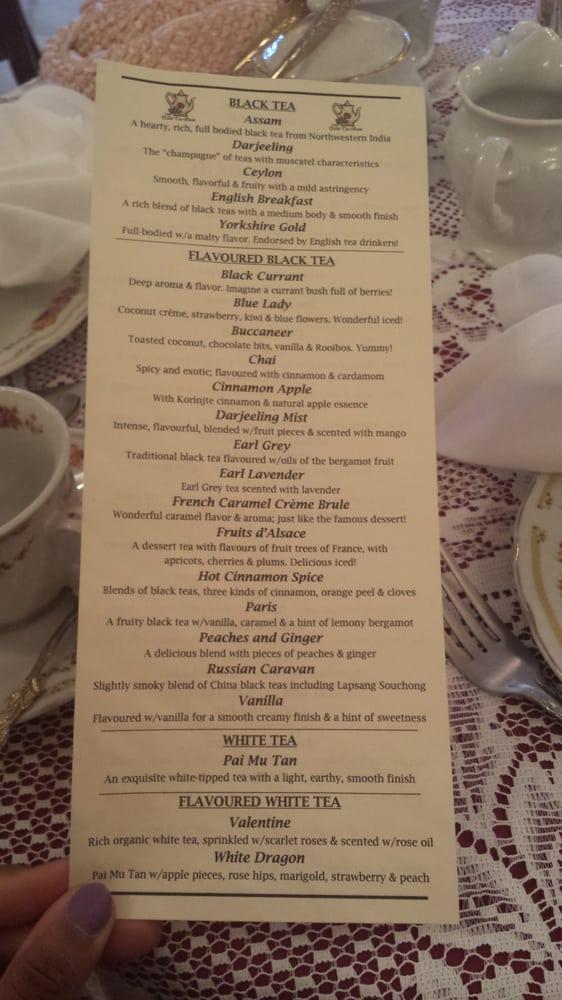 Carta del restaurante The Grand Tea Room, Escondido