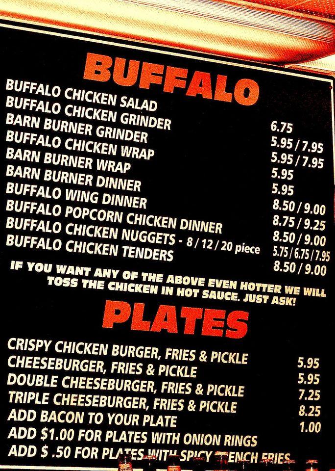 Menu at Jaffrey Pizza Barn, Jaffrey
