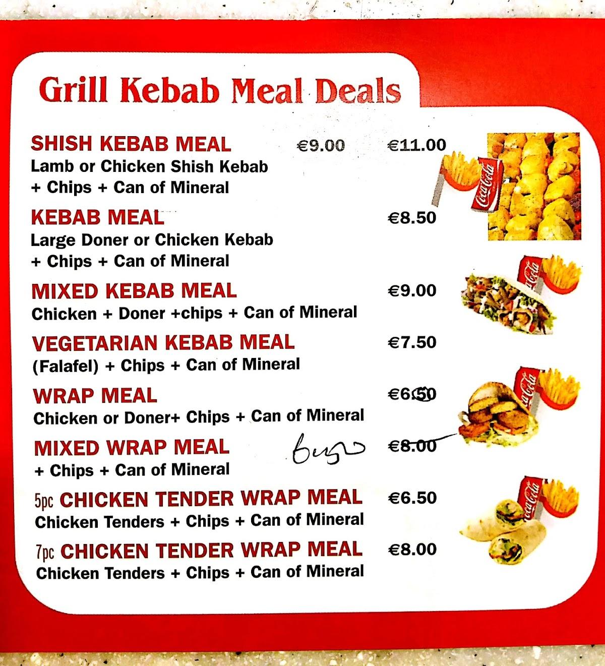 Menu at Charcoal Grill Letterkenny restaurant, Letterkenny
