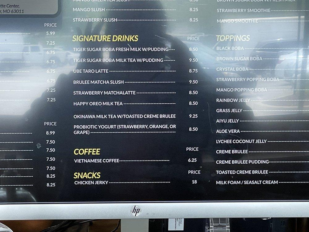 Menu at Honey Bee Tea pub & bar, Manchester