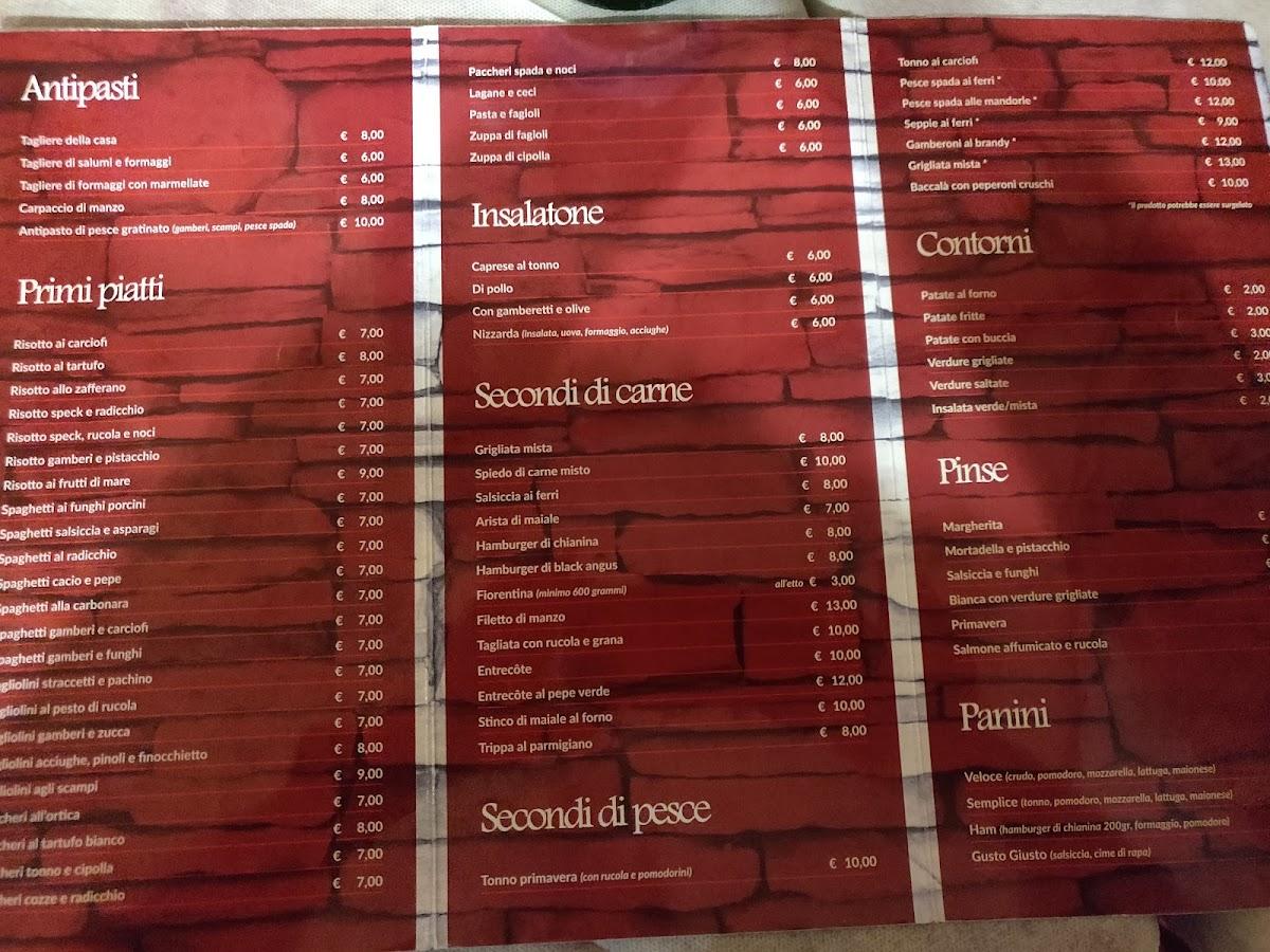 Speisekarte von Il Gusto Giusto pub & Bar, Cetraro