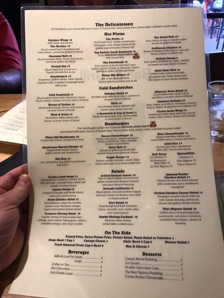 Menu at Cactus Jack's Bar & Grill, Palm Desert
