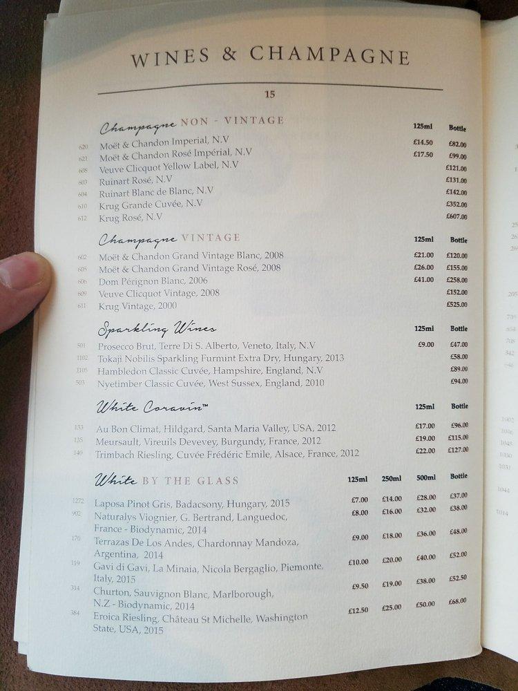 Menu at Darwin Brasserie pub & bar, London, Level 36