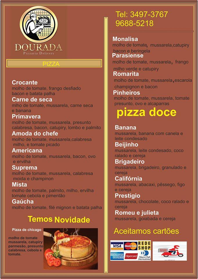 Pizzaria Dourada cardápio