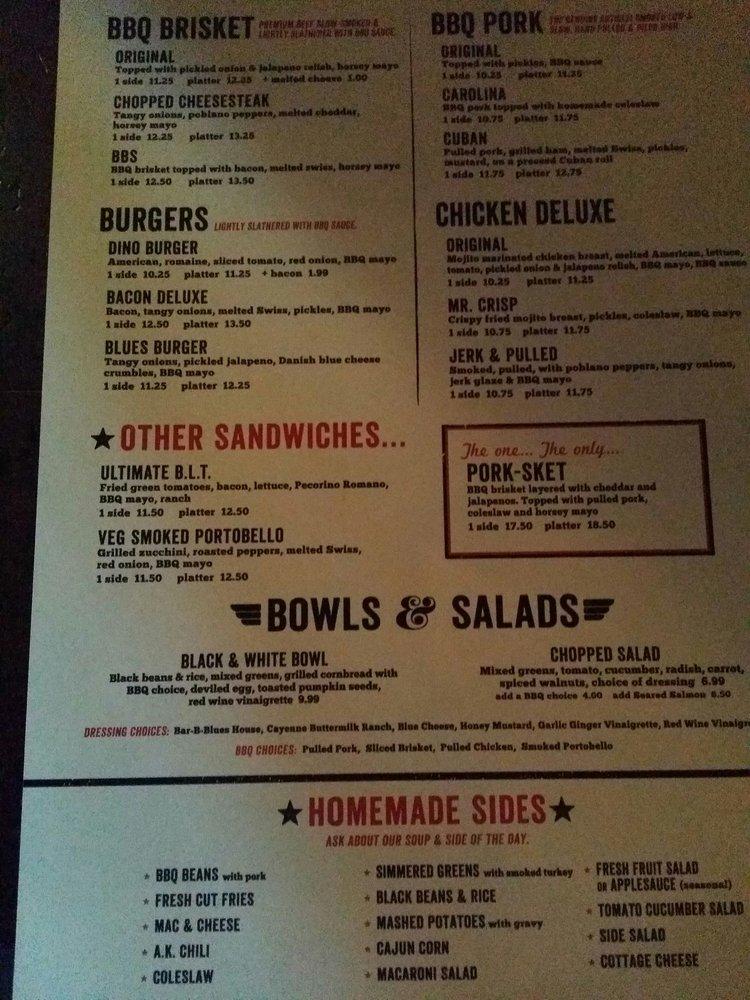 Menu At Dinosaur Bar-B-Que, Rochester