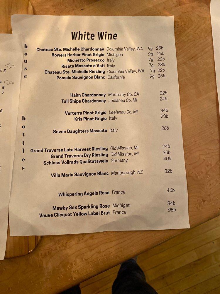 Menu at Tracey's restaurant, Munising