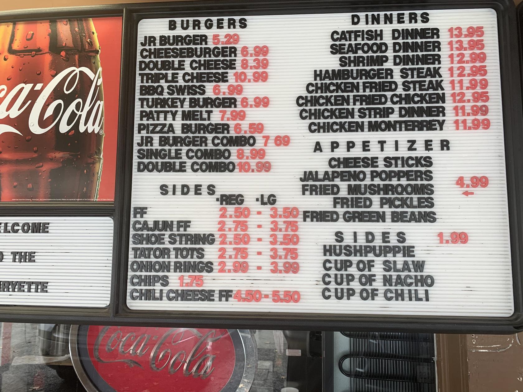 Menu at Dairyette Mount Ida restaurant, Mount Ida