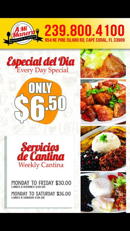 Menu at A Mi Manera Restaurant, Cape Coral